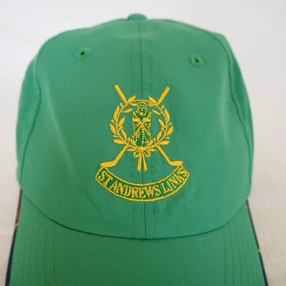 St Andrews Links Tartan Collection green strap back performance golf hat - Picture 3 of 6